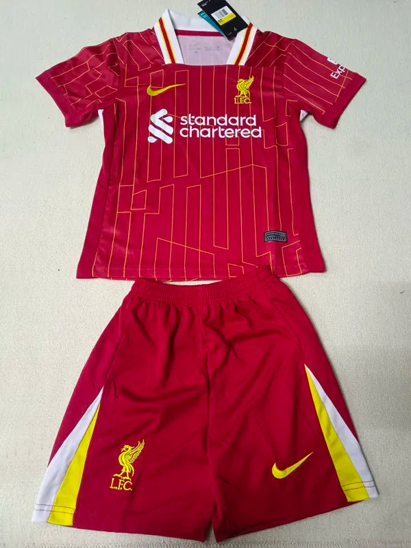 2024-25 Liverpool Kids Home Soccer Jersey Suit