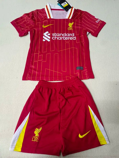 2024-25 Liverpool Kids Home Soccer Jersey Suit