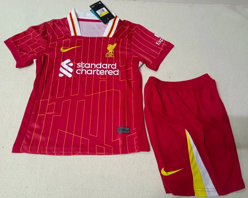 2024-25 Liverpool Kids Home Soccer Jersey Suit