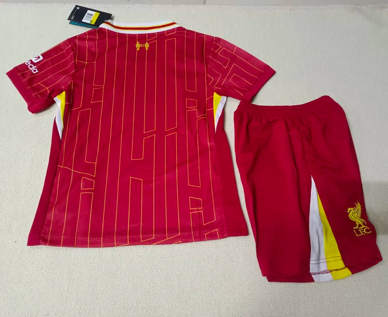 2024-25 Liverpool Kids Home Soccer Jersey Suit