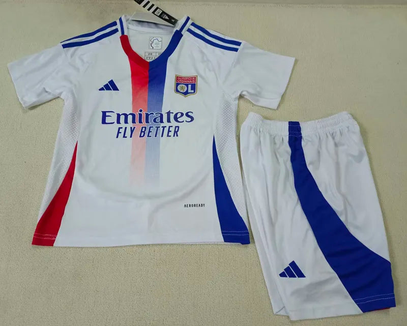 2024-25 Lyon Kids Home Soccer Jersey Suit