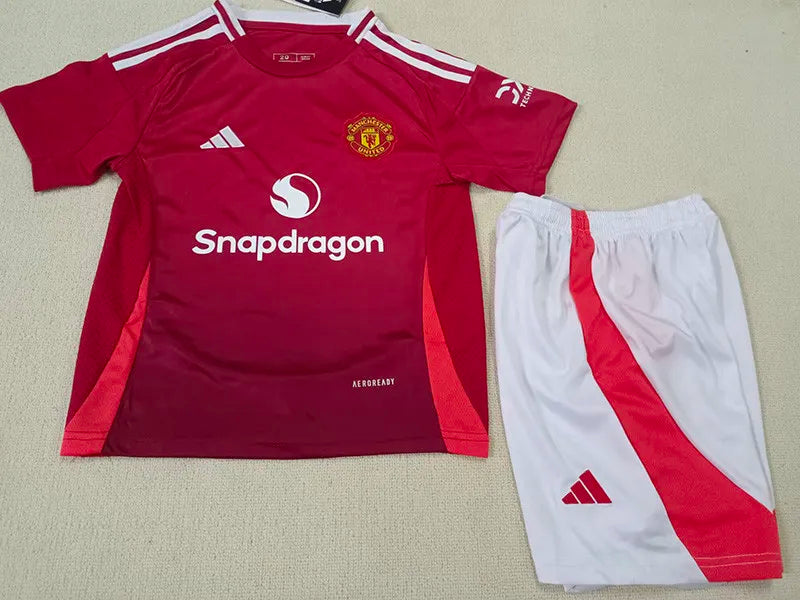 2024-25 Man United Home Soccer Kids Jersey Suit