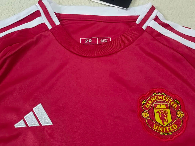 2024-25 Man United Home Soccer Kids Jersey Suit