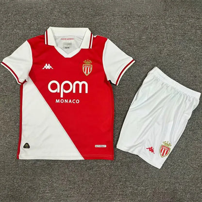 2024-25 Monaco Kids Home Soccer Jersey Suit