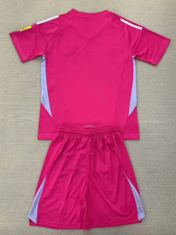 2024-25 Newcastle Pink GoalKeeper Kids Home Soccer Jersey Suit