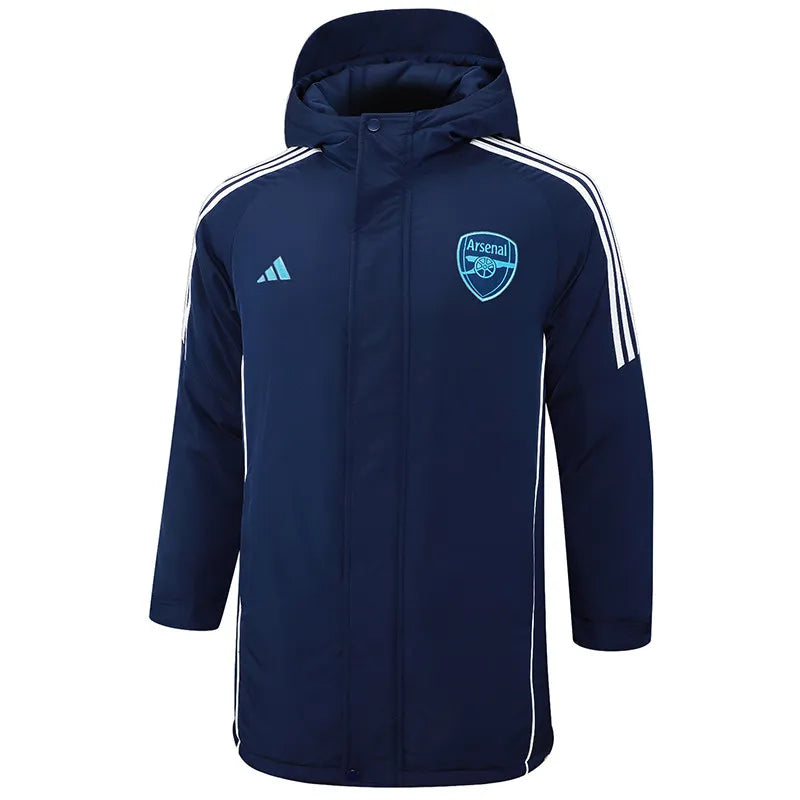 Arsenal Logo Hooded Windbreaker Fabric Cotton Coat