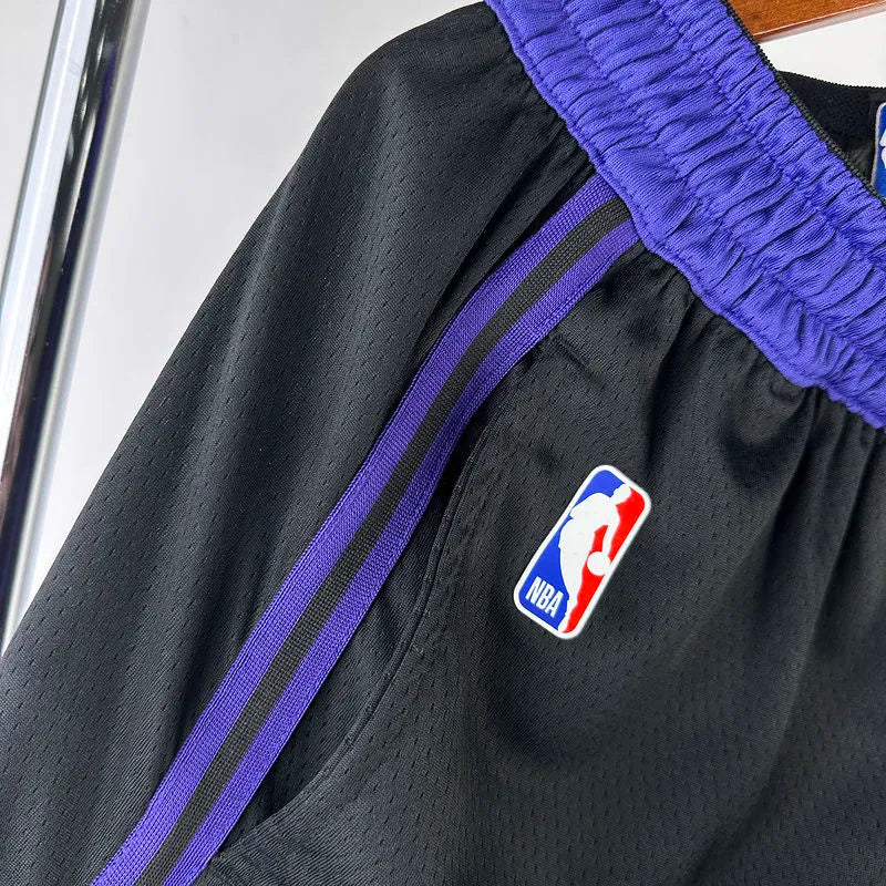 23/24 LA Lakers Black Cotton NBA Shorts