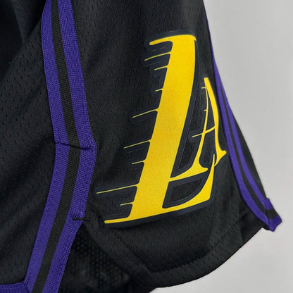 23/24 LA Lakers Black Cotton NBA Shorts