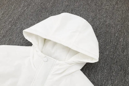 Sao Paulo Logo Hooded Windbreaker Fabric Cotton Coat