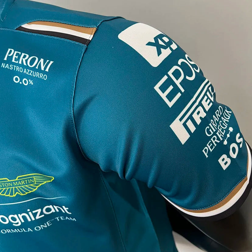 2023 Aston Martin Green Team T-Shirt -   Lance Stroll #18